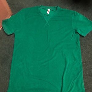 Green Unisex American Apparel Terry Tee